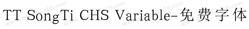 TT SongTi CHS Variable字体转换